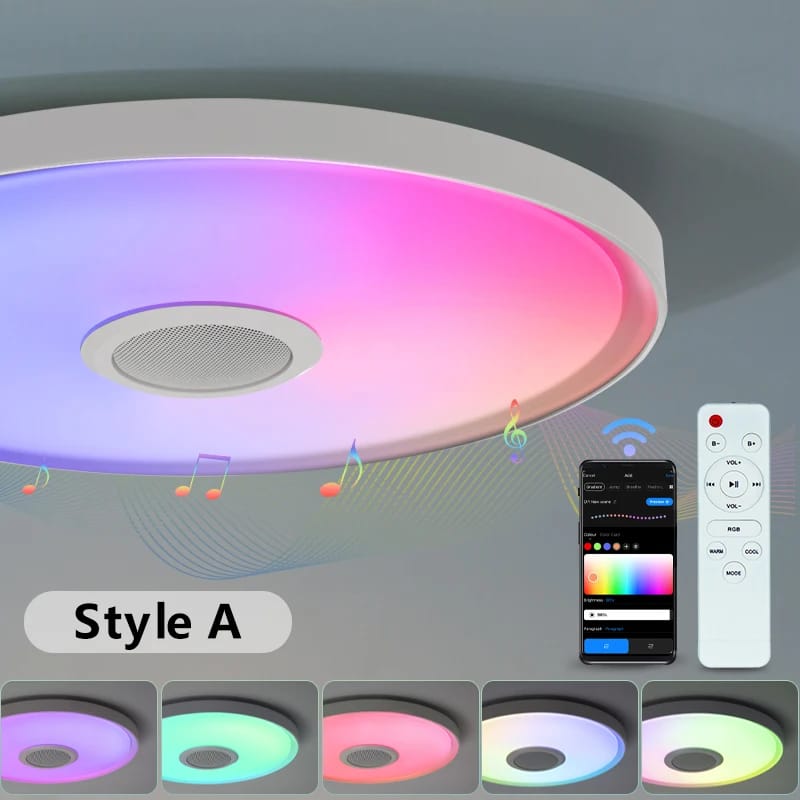 Plafon Lámpara de Techo Inteligente RGB Música Control Remoto
